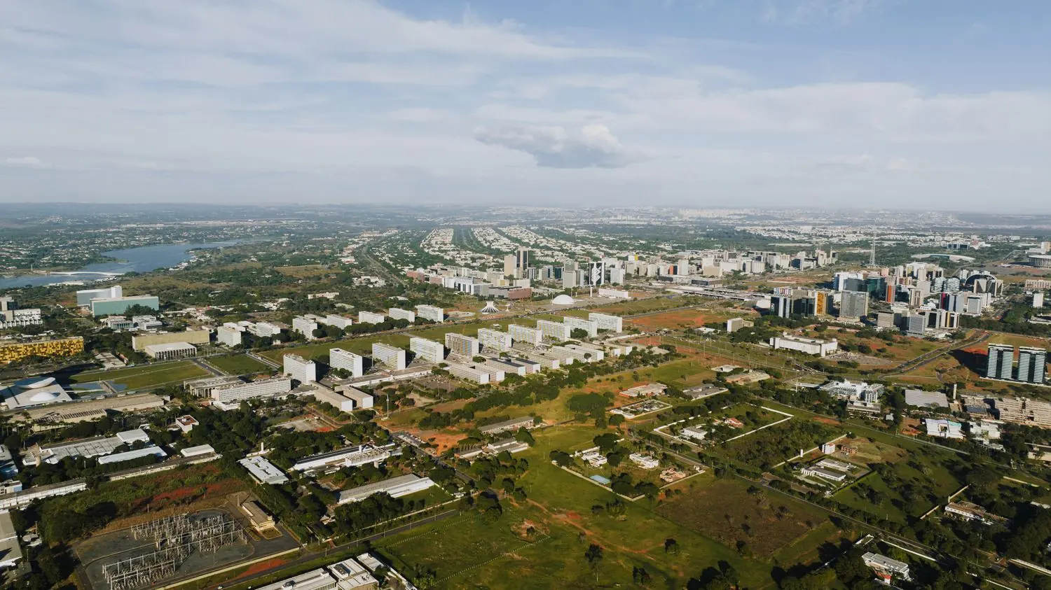 Aerial view of Brasília, the planned capital that tops this safety ranking.