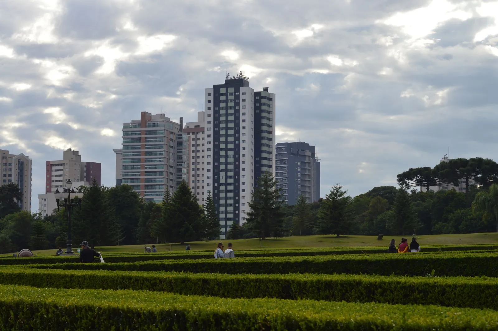 Aerial view of Curitiba's historical downtown — a rare large Brazilian city whose safety conversation is shaped more by regional geography than by headline crime.